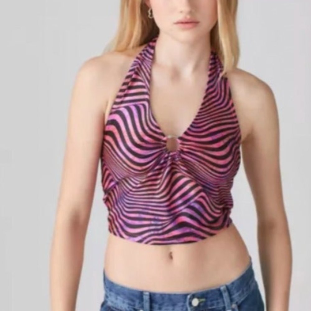 NWT Urban Outfitters O-Ring Halter Top